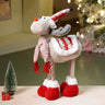 Little Surprise Box 18 inches Grey & Red standing Reindeer Christmas Table & Home Décor - Christmas Decor