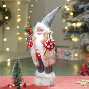 Little Surprise Box 18 inches Red Polka Dots Ski Santa ,Christmas Home and Table Décor - Christmas Decor