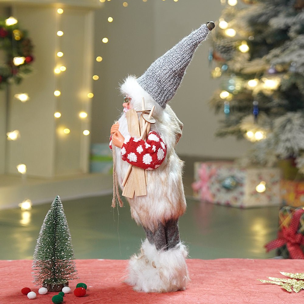 Little Surprise Box 18 inches Red Polka Dots Ski Santa ,Christmas Home and Table Décor - Christmas Decor