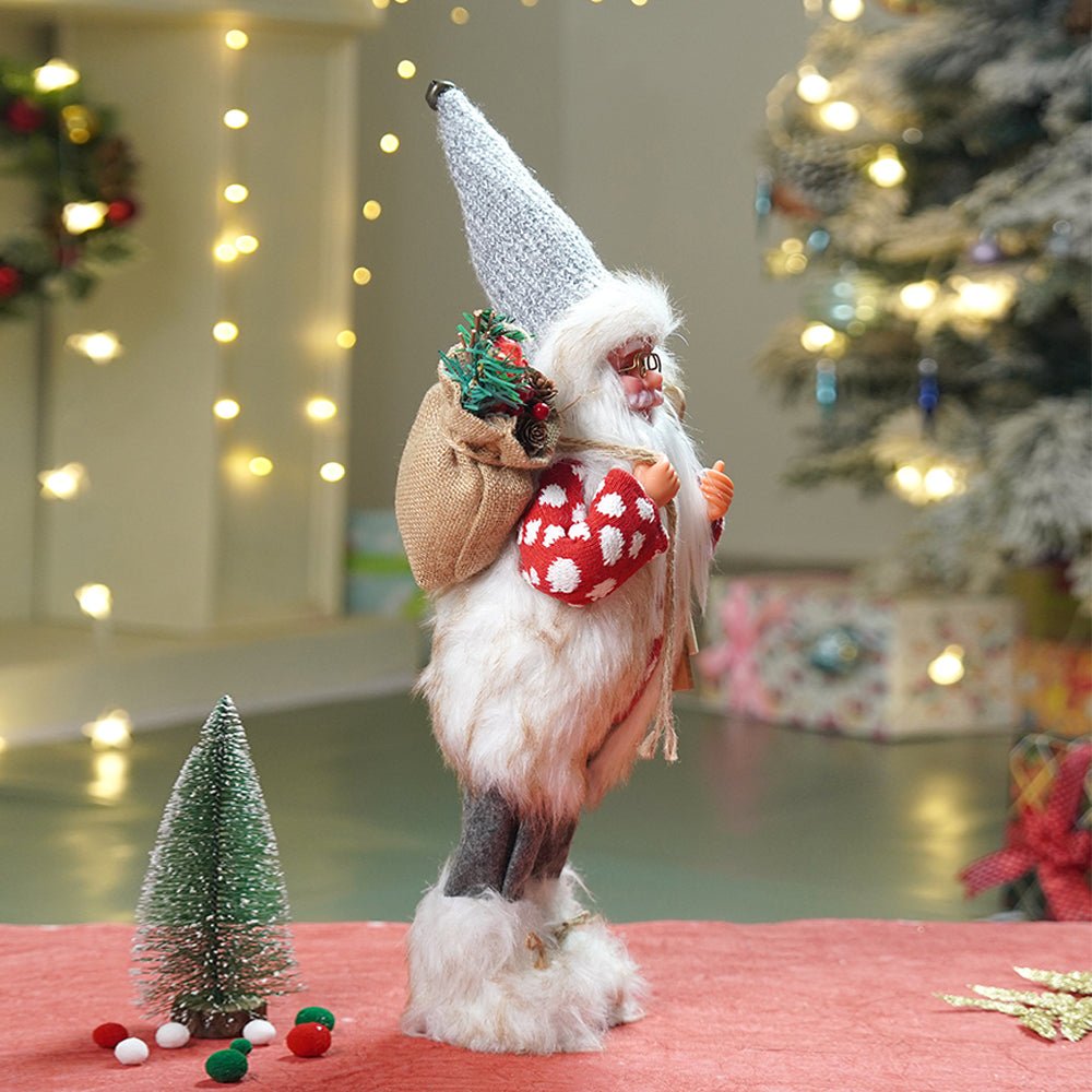 Little Surprise Box 18 inches Red Polka Dots Ski Santa ,Christmas Home and Table Décor - Christmas Decor