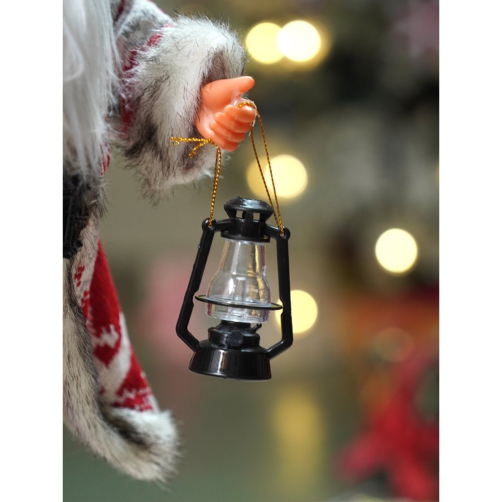 Little Surprise Box 18 inches Red & White Snowflakes Santa , Christmas Home and Table Décor - Christmas Decor