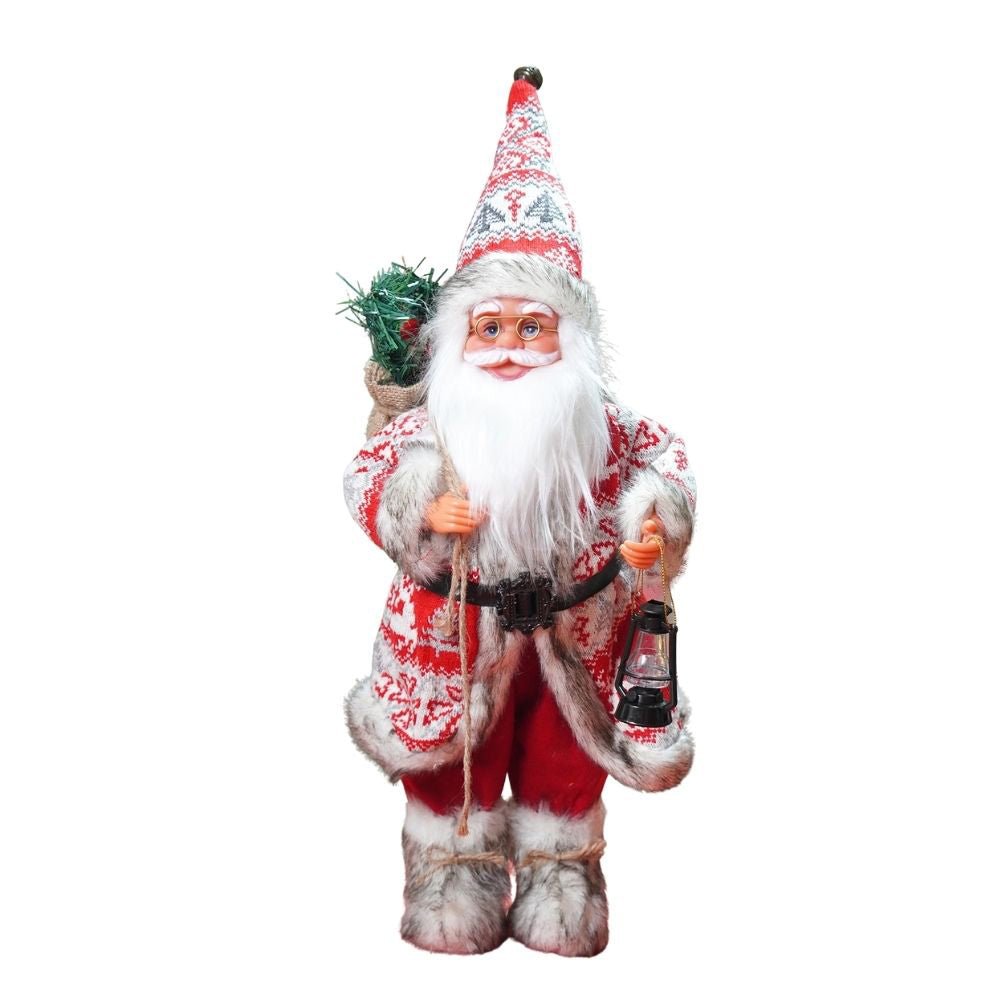 Little Surprise Box 18 inches Red & White Snowflakes Santa , Christmas Home and Table Décor - Christmas Decor