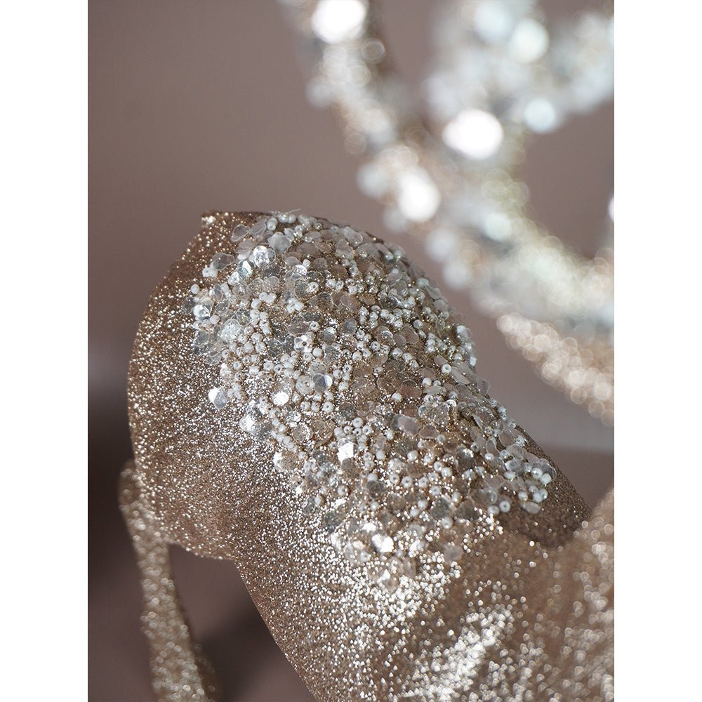 Little Surprise Box 18inches Big white Sequence Gold Reindeer Christmas Décor and Decoration - Christmas Decor