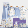 Little Surprise Box, 19 pcs Blue Starry Elephant Newborn Baby Girl/ Boy Gift Box Hamper, (0 - 12 months) - LSB - BS19 - STARRYELPHNT