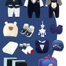 Little Surprise Box, 19 pcs Royal Blue Bow Teddy Birthday Gift Hamper set for Baby with travelling suitcase - LSB - FSTBDAY - 19ROYALBOWTED