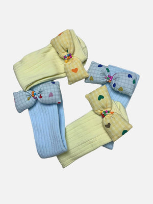 Little Surprise Box 2 pcs set 3d Bow Socks for Kids (2 Pairs sets) - MINIHRT2pcs Baby Socks