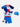 Little Surprise Box 2 pcs Shirt & Shorts set Red & Blue 3d Whale Kids Swimwear with matching swim cap with UPF 50+ - 3 - 4Years Kids Swimwear