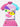 Little Surprise Box 2 pcs Shirt & Skirt set, Mint & Pink Multi Swimwear with matching swimcap for Kids with UPF 50+ - LSB - SW - 2PMNTMULTI110