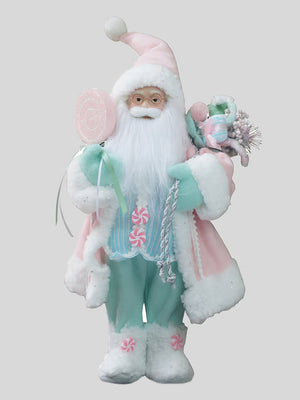 Little Surprise Box 20 inches Pastel Candyland self standing Santa Christmas table décor - Christmas Decor