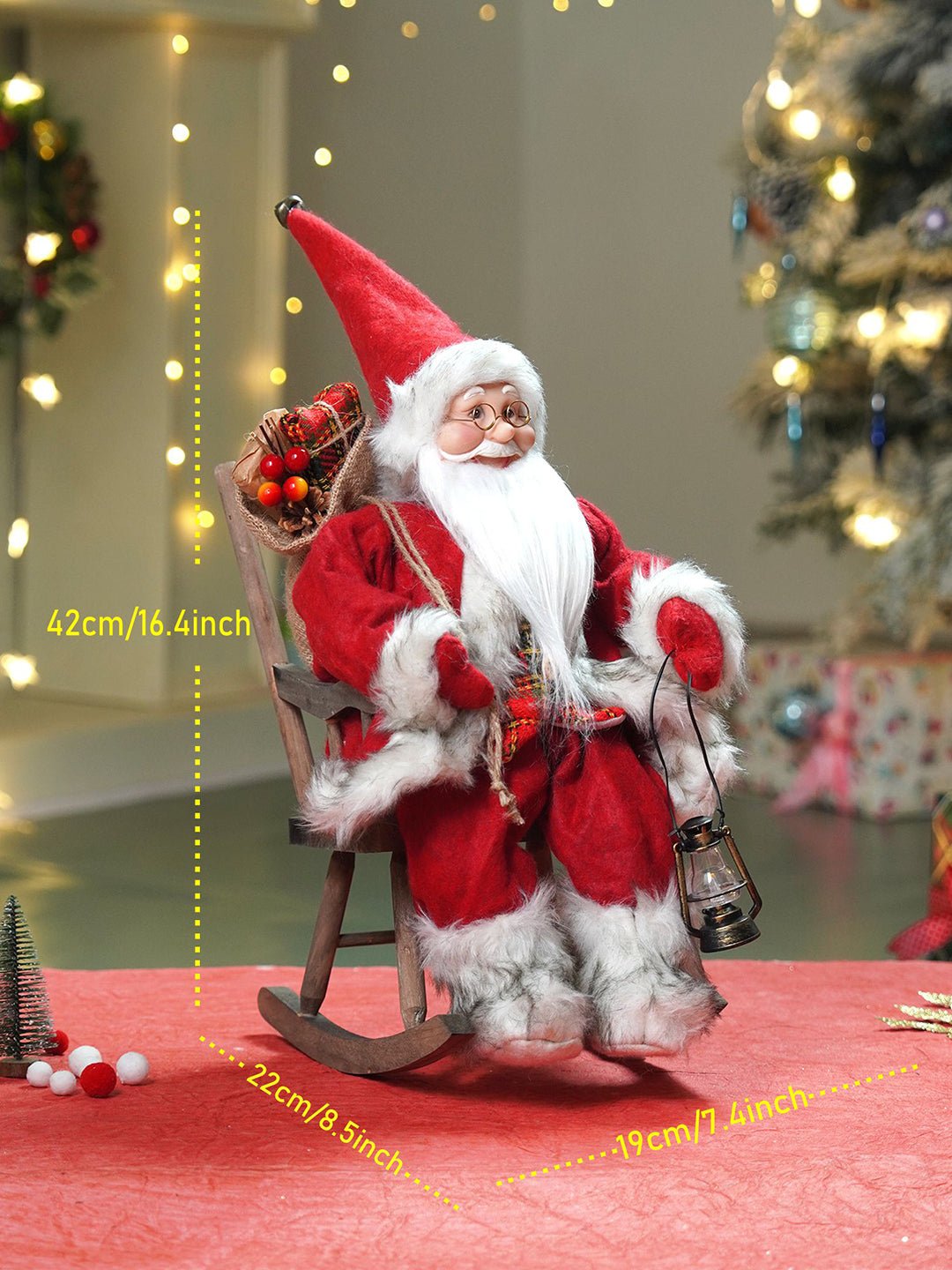 Little Surprise Box 20 inches Rocking chair Santa Christmas Home and Table Décor - Christmas Decor