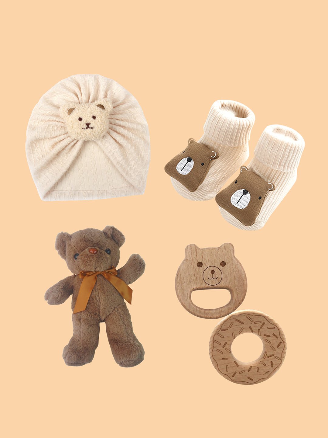 Little Surprise Box, 20 pcs Brown Reindeer Birthday Gift Hamper set for Baby with travelling Suitcase - LSB - FSTBDAY - 20 - BRWNRENDEER - SC