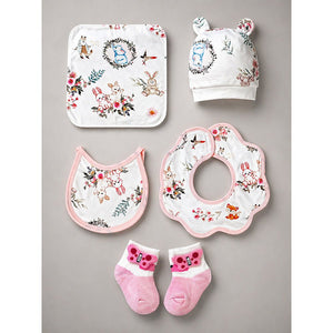 Little Surprise Box 20 Pcs Woodland Rabbit Baby Girl Hamper | The Mom Store - Baby Gifting