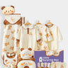 Little Surprise Box 21 Pcs White Cream Bear Newborn Baby Girl/Boy Gift Box, All Season Wear Hamper(0 - 12M) - LSB - BS21 - WHTECOLARBEAR