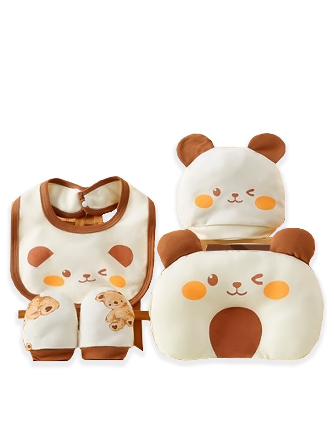 Little Surprise Box 21 Pcs White Cream Bear Newborn Baby Girl/Boy Gift Box, All Season Wear Hamper(0 - 12M) - LSB - BS21 - WHTECOLARBEAR