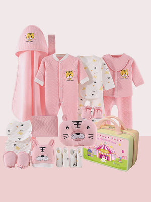 Little Surprise Box 21 Pcs Winter Wear Newborn Baby Girl/ Boy Gift Hamper With Suitcase - Gift Box