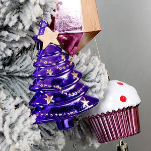 Little Surprise Box 22pcs Pink , Purple, Mint Big Long size nutcracker assorted Christmas Tree Balls & xmas decoration set - Christmas Decor