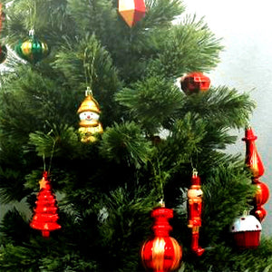 Little Surprise Box 22pcs Red & Green Big Long nutcracker assorted Christmas Tree Balls & xmas decoration set - Christmas Decor