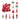 Little Surprise Box 22pcs Red & Green Big Long nutcracker assorted Christmas Tree Balls & xmas decoration set - Christmas Decor