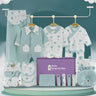 Little Surprise Box 23 Pcs Ted Face Newborn Baby Girl/Boy All Season Wear Gift Hamper Box - LSB - BS - 23 - GREENTEDFACE - SC