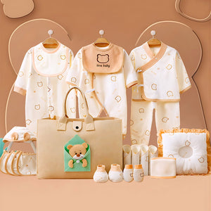 Little Surprise Box 23 - Piece Envelope Bear Totebag Newborn Baby Gift Set (0–12 Months) - Baby Gifting