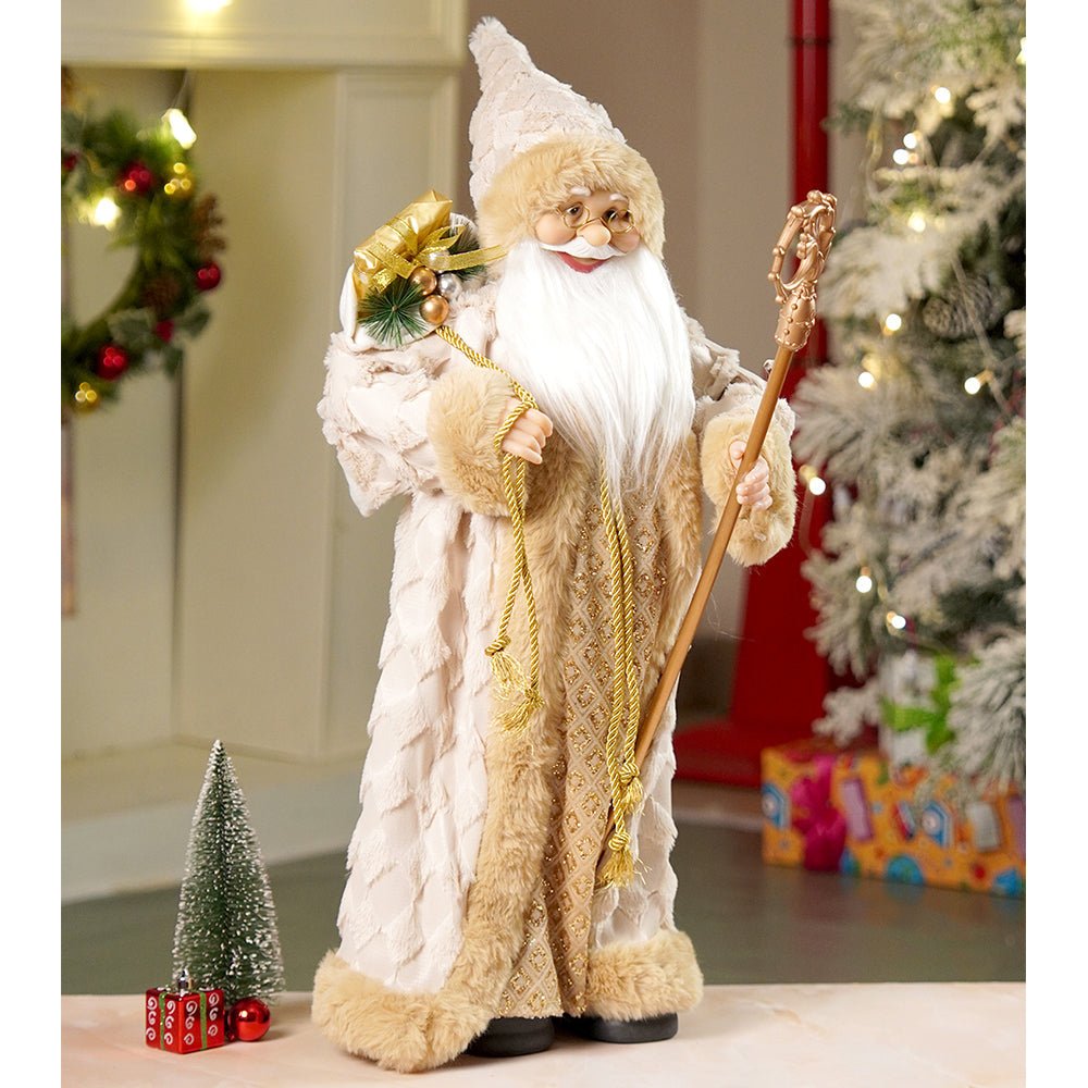 Little Surprise Box 24 inches/2feet Gold King style Santa,Christmas Home and Table Décor - 24 inch Christmas Decor
