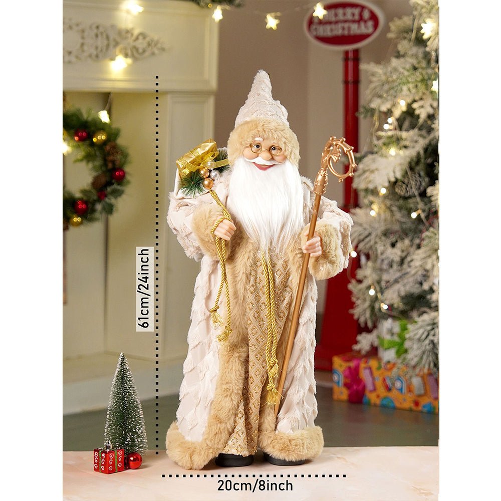 Little Surprise Box 24 inches/2feet Gold King style Santa,Christmas Home and Table Décor - 24 inch Christmas Decor