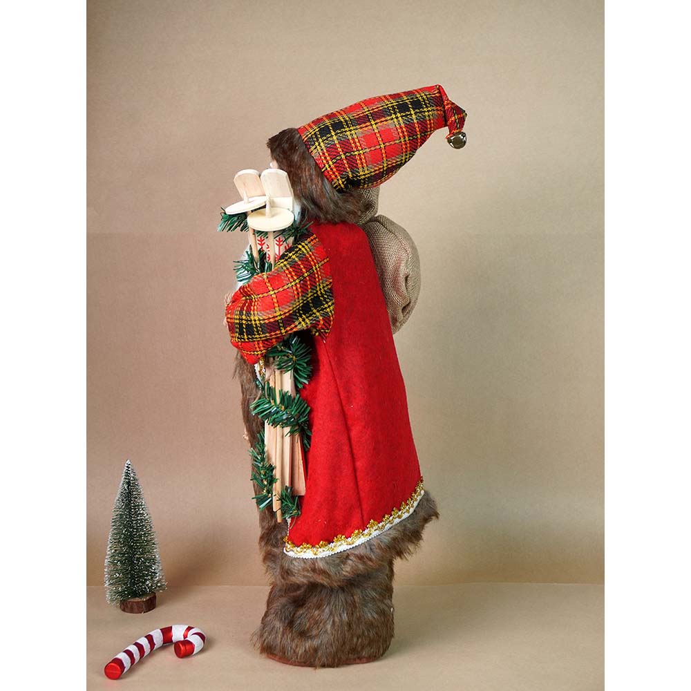 Little Surprise Box 24 inches/2feet Red Checks Santa ,Christmas Home and Table Décor - 24 inch Christmas Decor
