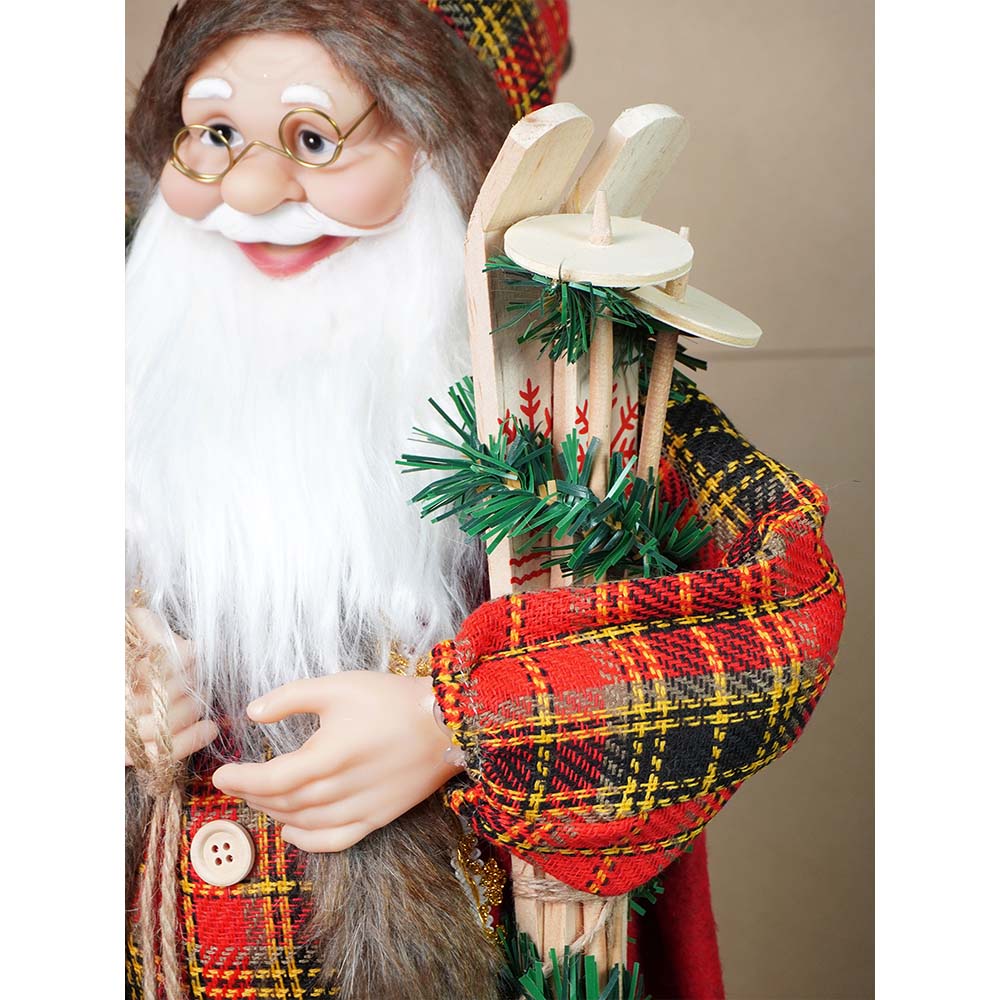 Little Surprise Box 24 inches/2feet Red Checks Santa ,Christmas Home and Table Décor - 24 inch Christmas Decor