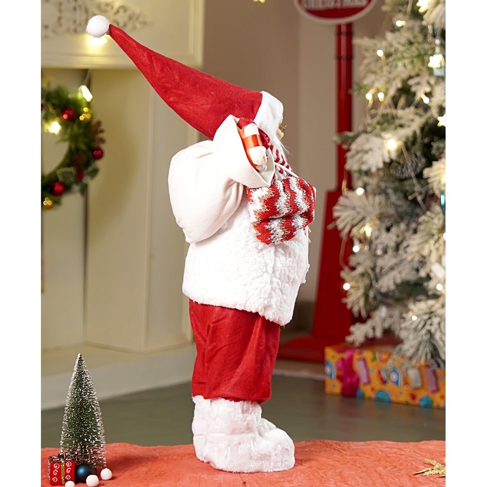 Little Surprise Box 24 inches/2feet Winter Ski Ready Santa ,Christmas Home and Table Décor - 24 inch Christmas Decor