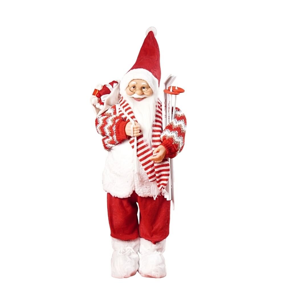 Little Surprise Box 24 inches/2feet Winter Ski Ready Santa ,Christmas Home and Table Décor - 24 inch Christmas Decor
