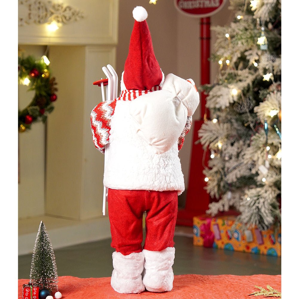 Little Surprise Box 24 inches/2feet Winter Ski Ready Santa ,Christmas Home and Table Décor - 24 inch Christmas Decor
