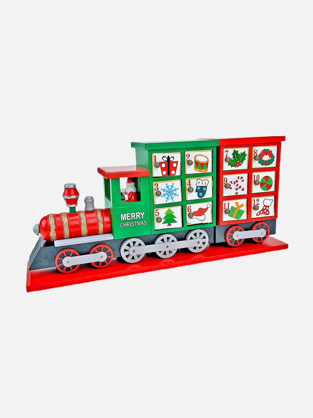 Little Surprise Box 25 days Wooden Train Shape Advent Calendar for Christmas - Christmas Decor