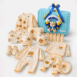 Little Surprise Box 25 Pcs Prince Baby Hamper Blue Cane Basket | The Mom Store - Baby Gifting