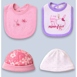 Little Surprise Box 25 Pcs Twin Girls Baby Hamper Cane Basket | The Mom Store - Baby Gifting