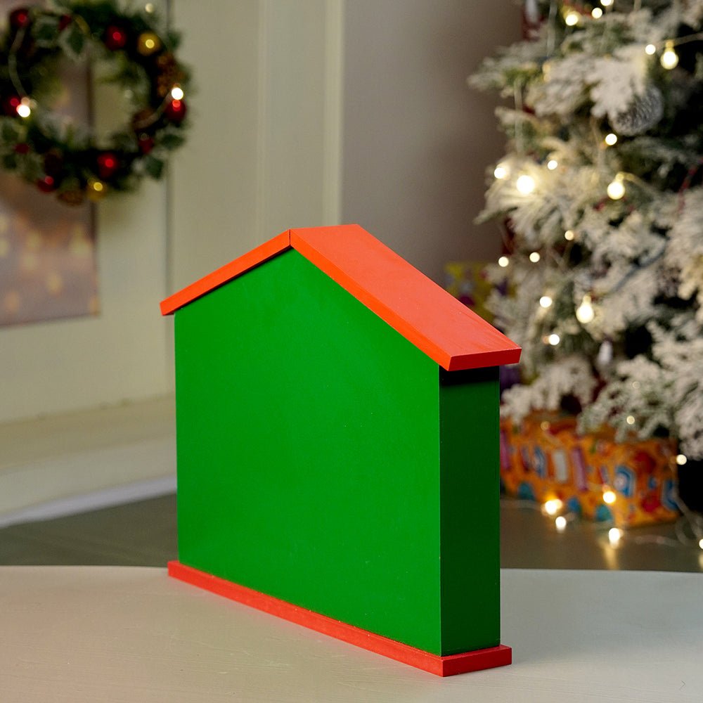 Little Surprise Box 25days Green home shaped wooden advent Calendar for christmas - Christmas Decor