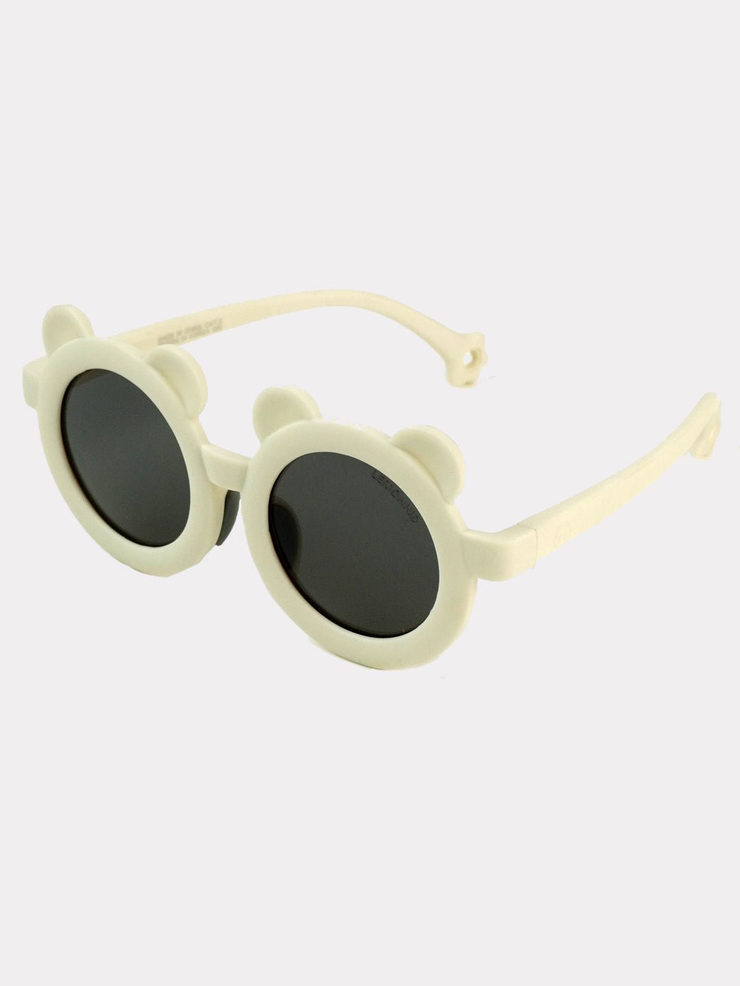 Little Surprise Box , 2d Ear Frame Anti Ultraviolet Unisex Sunglasses for Toddlers with Satin Storage Pouch - LSB - SUNG - 2DEAR - WHTE