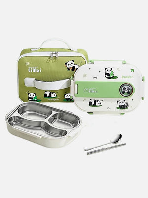Little Surprise Box 2D Panda Stainless Steel Lunch Box /Tiffin with Insulated Matching Lunch Bag. - LSB - LB - 2DPANDASML