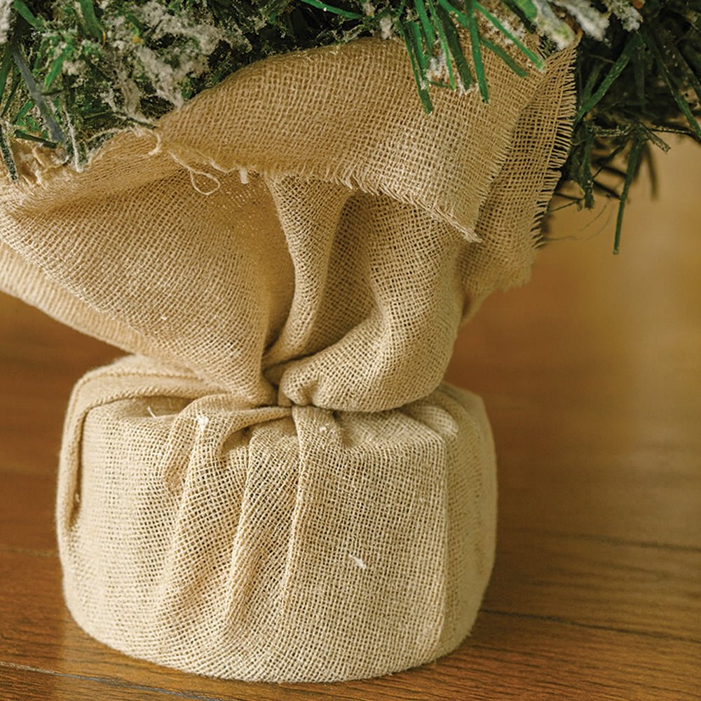 Little Surprise Box 2feet Red Swirl Frosty Bushy Christmas Tree filled with balls and ornament Fillers - Gold Christmas Tree