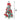 Little Surprise Box 2feet Red Swirl Frosty Bushy Christmas Tree filled with balls and ornament Fillers - Red Christmas Tree