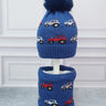 Little Surprise Box 2Pcs Cars Themed Winter Cap With Neck Cuff Style Muffler For Kids - LSB - WCAP - MS - BLUREDCARNECK