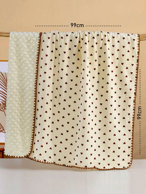 Little Surprise Box 2pcs Muslin cotton Blanket and pillow set for Newborn & Infants - LSB - BKTPILW - BRWNHEART