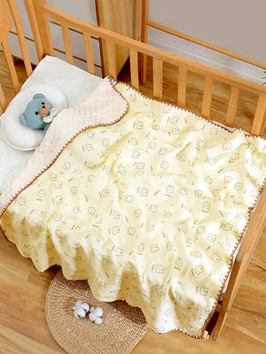 Little Surprise Box 2pcs Muslin cotton Blanket and pillow set for Newborn & Infants - LSB - BKTPILW - RABTFACE