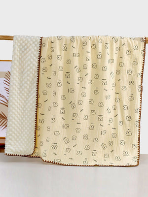 Little Surprise Box 2pcs Muslin cotton Blanket and pillow set for Newborn & Infants - LSB - BKTPILW - RABTFACE