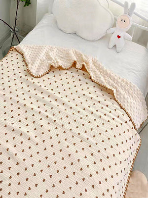 Little Surprise Box 2pcs Muslin cotton Blanket and pillow set for Newborn & Infants - LSB - BKTPILW - BRWNHEART