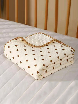 Little Surprise Box 2pcs Muslin cotton Blanket and pillow set for Newborn & Infants - LSB - BKTPILW - BRWNHEART