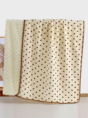 Little Surprise Box 2pcs Muslin cotton Blanket and pillow set for Newborn & Infants - LSB - BKTPILW - BRWNHEART