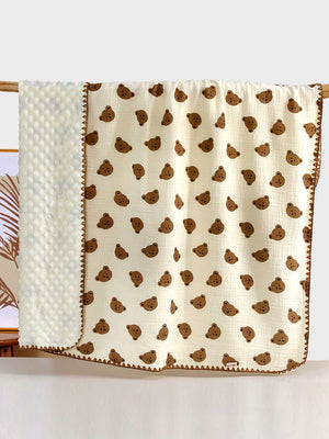 Little Surprise Box 2pcs Muslin cotton Blanket and pillow set for Newborn & Infants - LSB - BKTPILW - BRWNTED