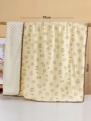 Little Surprise Box 2pcs Muslin cotton Blanket and pillow set for Newborn & Infants - LSB - BKTPILW - RABTFACE