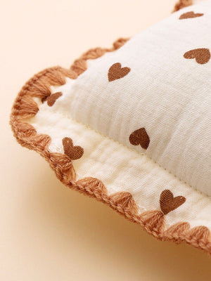 Little Surprise Box 2pcs Muslin cotton Blanket and pillow set for Newborn & Infants - LSB - BKTPILW - BRWNHEART