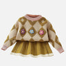 Little Surprise Box 2pcs Occur Diamond Floral Cardigan and Skirt Winterwear set for girls - LSB - 2PCSKRT - OCCRDIMONDSKRT - 2 - 3Y